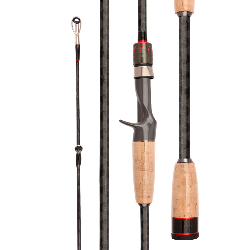 Zhenyi Luya varilla M tono de carbono Luya varilla 1.8 - 2.4m boca levantada para jugar caña de pesca negra tela de carbono cruzada caña de pesca