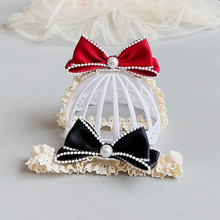 韩国婴童发带女宝宝气质蝴蝶结大弹力头箍新生儿满月周岁百搭头饰