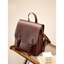 复古双肩包真皮学院风简约背包女士大容量旅行背包批发代发跨境