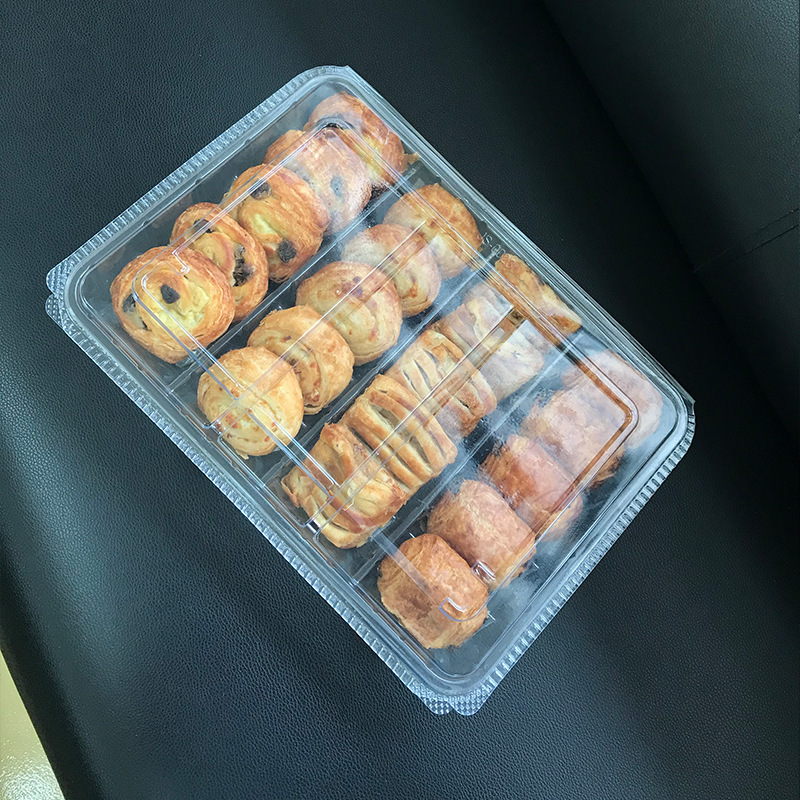 一次性透明塑料西点包装盒烘焙蛋糕面包饼干迷你丹麦酥曲奇打包盒|undefined