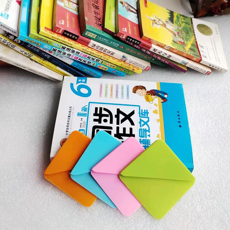 Marcador de silicona simple libro esquina signo para amigos estudiante decorativo libro páginas práctico artístico colorido papelería