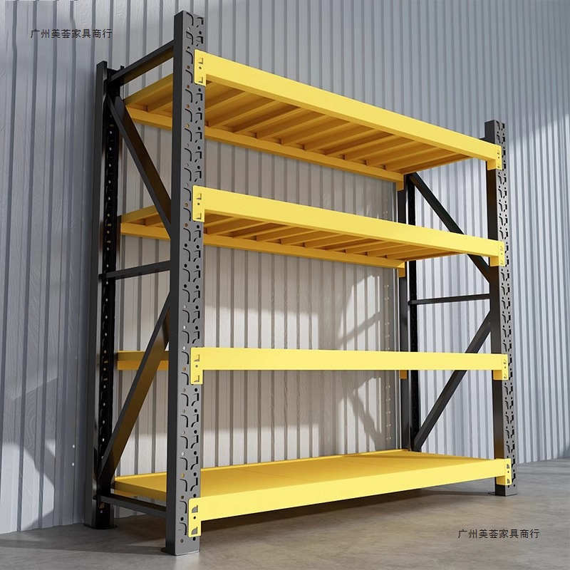 Yanen Storage Shelves Warehouse Thickened Multi-Layer Storage Racks Supermarket Garage Storage Room Heavy-Duty Household Storage Racks