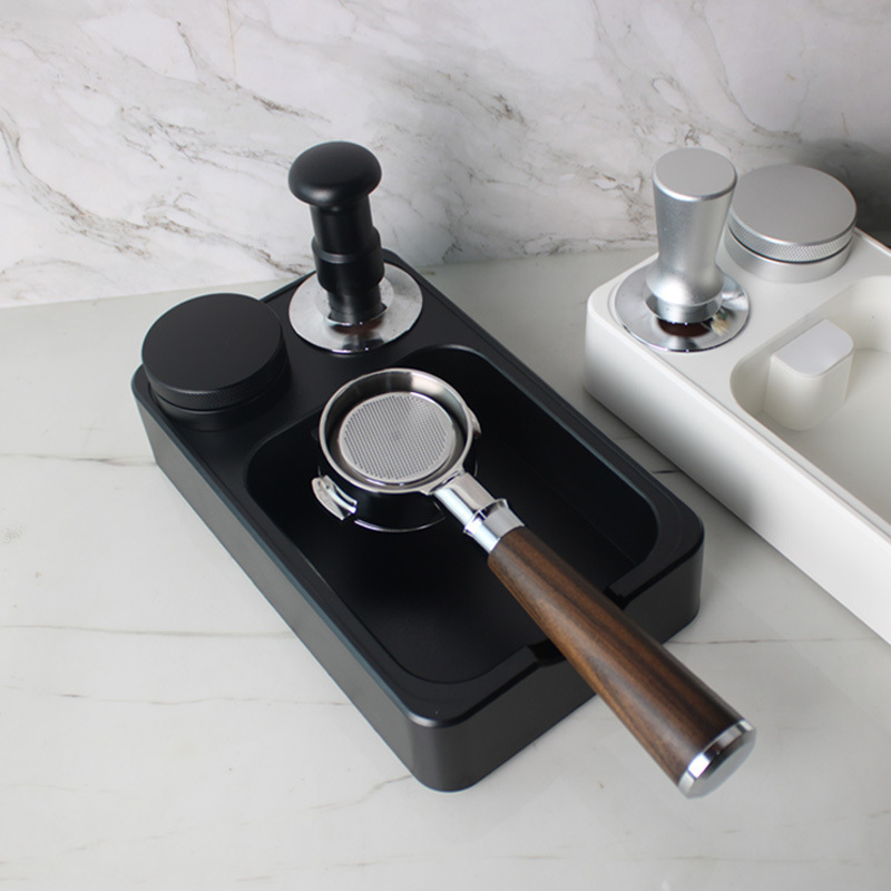Household Multifunctional Coffee Tamper Base with Powder Dispenser and Knock Box, Coffee Machine Tool Storage Tool Household Multifunctional Coffee Tamper Base with Powder Dispenser and Knock Box, Coffee Machine Tool Storage Tool