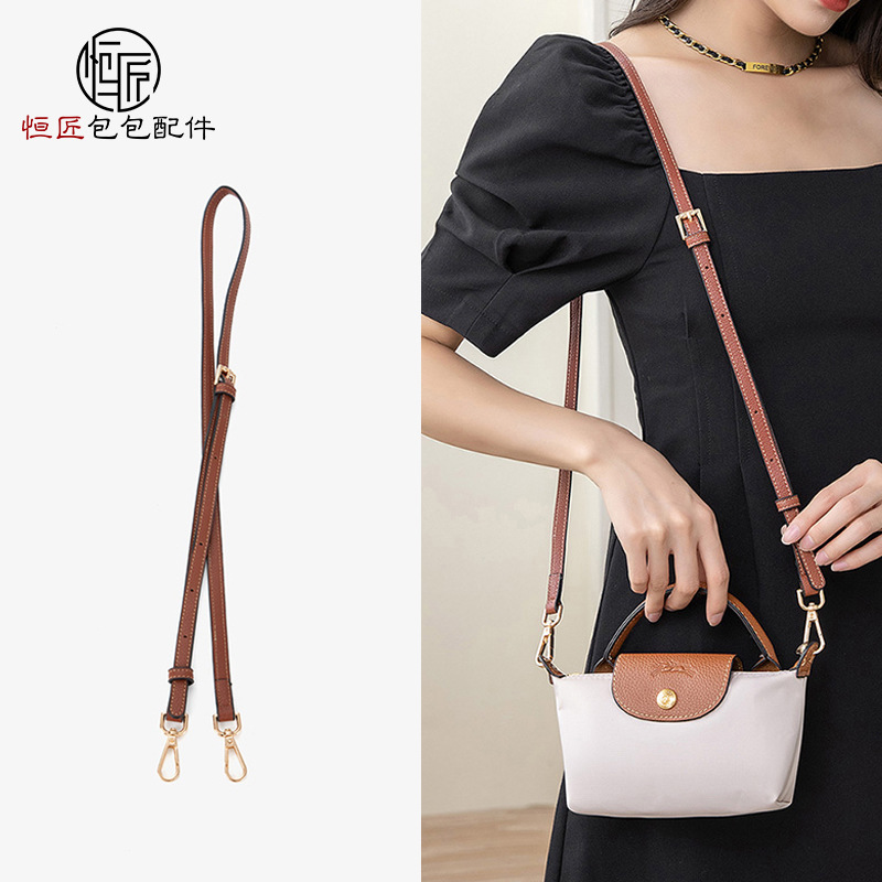 Longqi mini bolso correa de hombro transformación Punch-free mini dumpling bolsa de mango corto transformación crossbody bolsa con accesorios de bricolaje