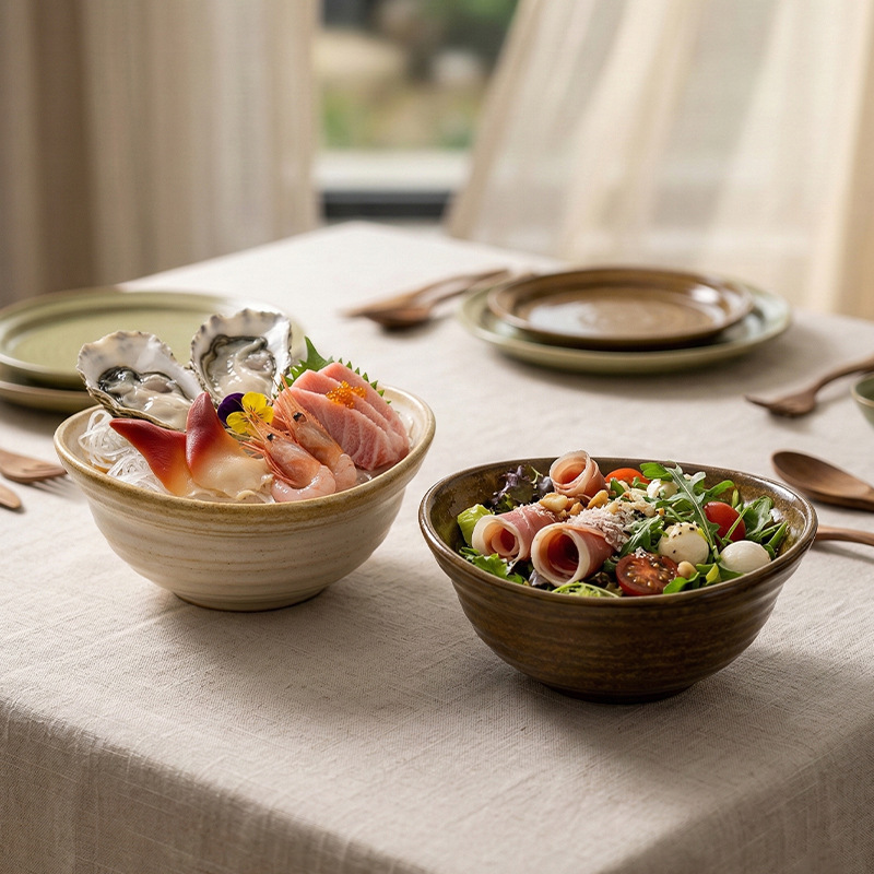 Retro-Style Coarse Pottery Small Bowl for Home Use, Rice Bowl, Fruit Bowl, Restaurant Salad Bowl, Oatmeal Bowl, Kiln-Fired Clay Small Bowl Retro-Style Coarse Pottery Small Bowl for Home Use, Rice Bowl, Fruit Bowl, Restaurant Salad Bowl, Oatmeal Bowl, Kiln-Fired Clay Small Bowl