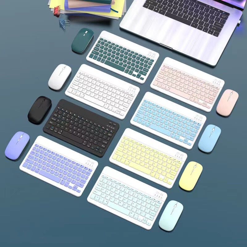Bluetooth Keyboard Suitable for iPad Xiaomi Huawei Tablet Phone Keyboard Rechargeable Wireless Mouse Keyboard Set