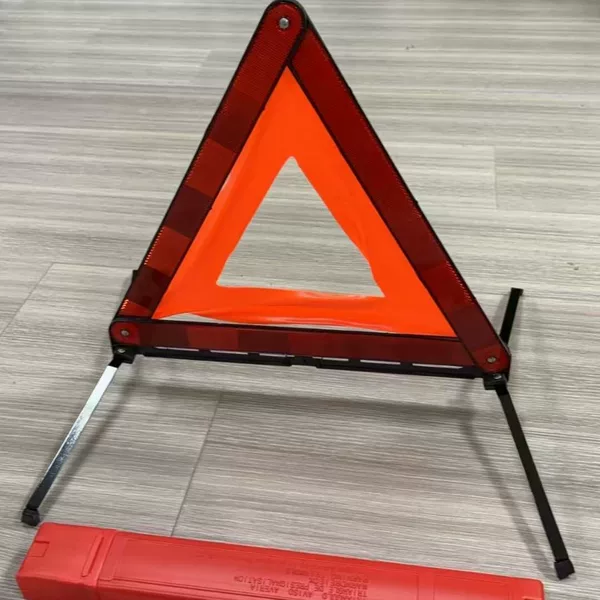 Car Emergency Fault Warning Triangle (Red Reflective, Portable and Stackable, Road Safety Warning Parking Sign)