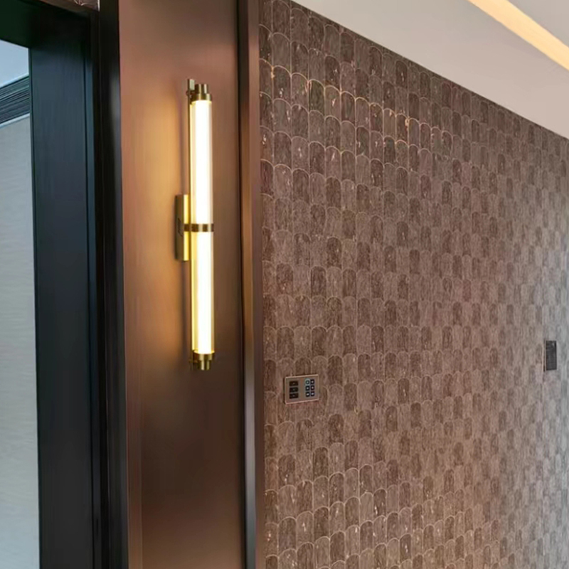 长条墙壁灯设计师客厅背景新中式别墅酒店餐厅走廊样板房壁灯|undefined