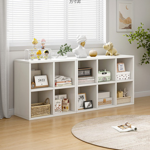 Bookshelf Storage Rack Floor-Standing Bookcase Household Multi-Layer Storage Cabinet Locker Layered Rack Eight-Compartment Cabinet Low Grid Cabinet