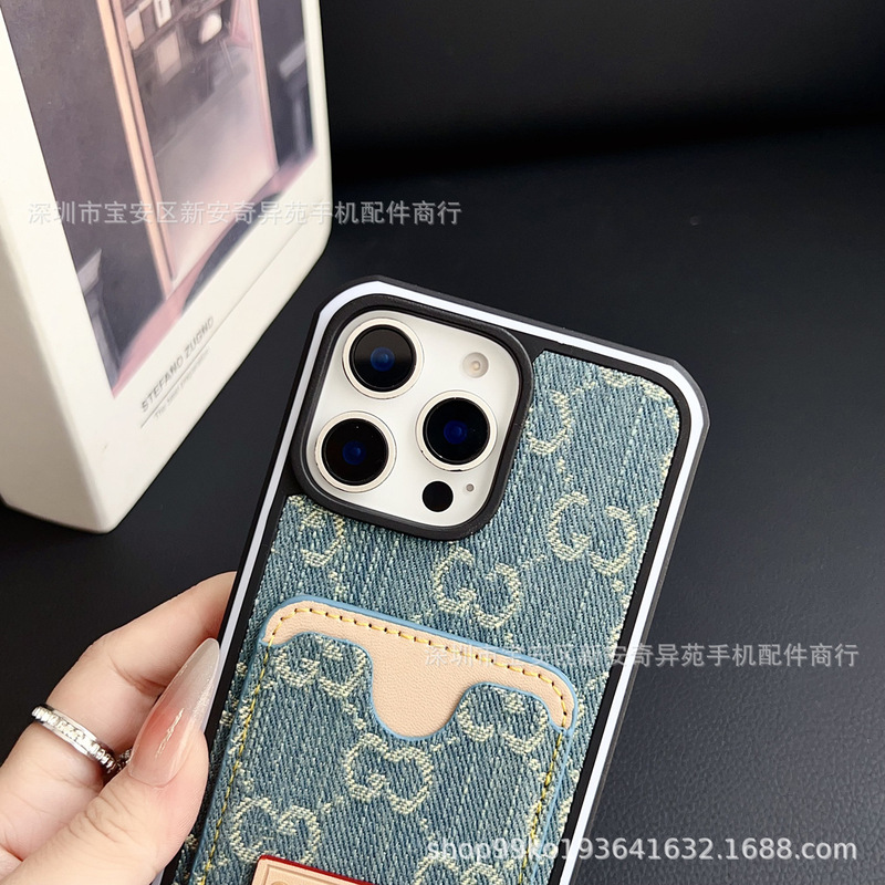 新款牛仔标签潮牌手机保护套适用iPhone16ProMax跨境苹果15手机壳|undefined