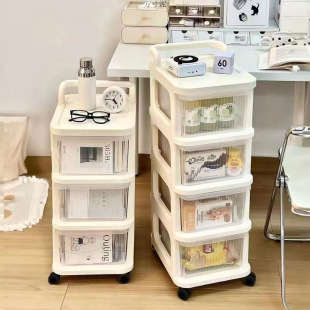Baby Supplies Storage Shelf Bedroom Living Room Mobile Trolley Layered Baby Feeding Snack Bottle Storage Cabinet