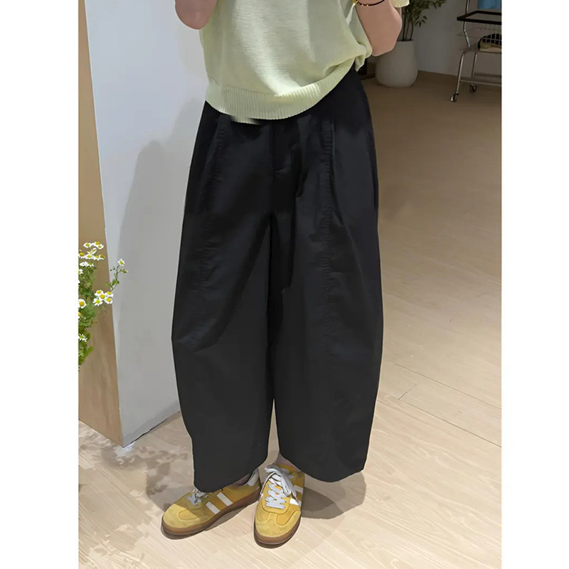 速干裤女夏季薄款微胖妹妹mm休闲防蚊灯笼山本裤直筒冰丝阔腿裤女|undefined
