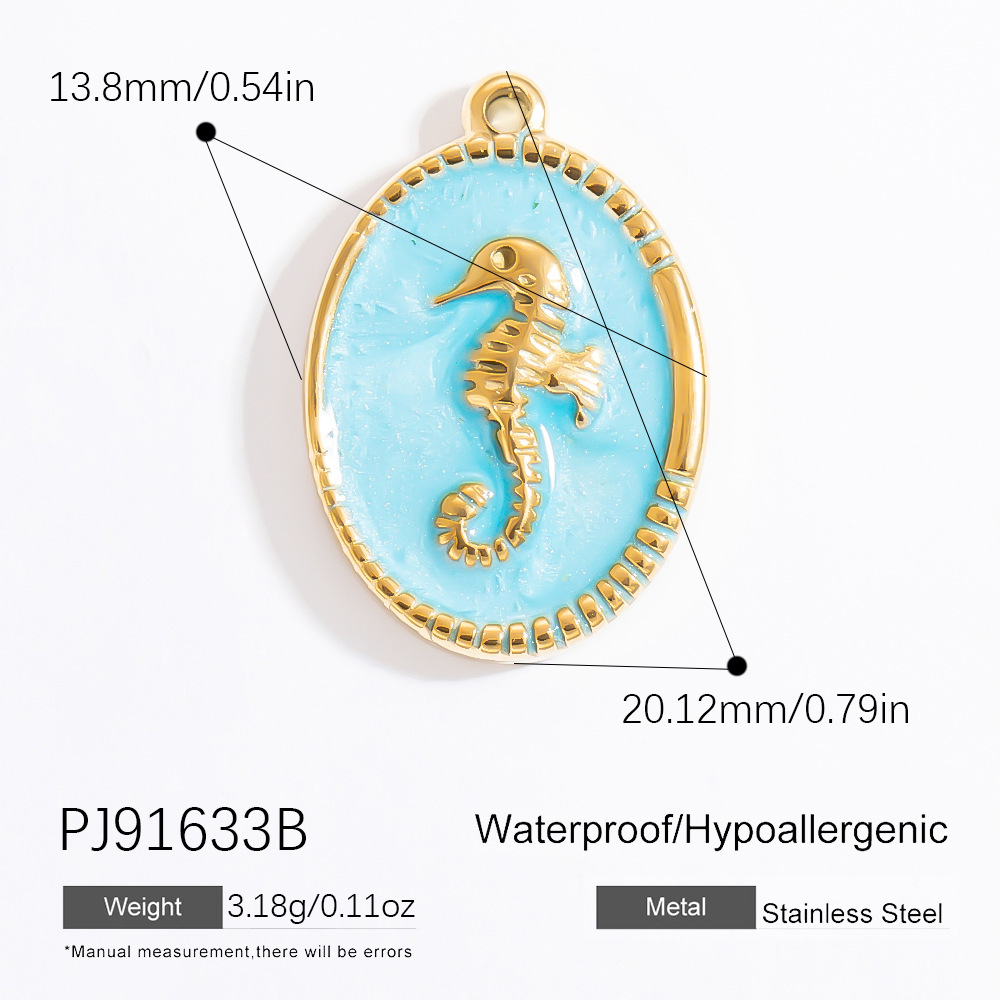 1 Piece 16.95MM 304 Stainless Steel PVD Coated Real Gold Plated Starfish Pendant DIY Jewelry Accessories display picture 5