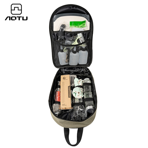 Outdoor tableware, portable set, picnic knife, picnic cooker, barbecue kitchenware storage bag, camping supplies, empty bag