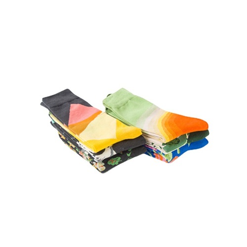 Cross-border fashionable colorful socks for men and women, casual flower and bird sketching series, wholesale socks without jams