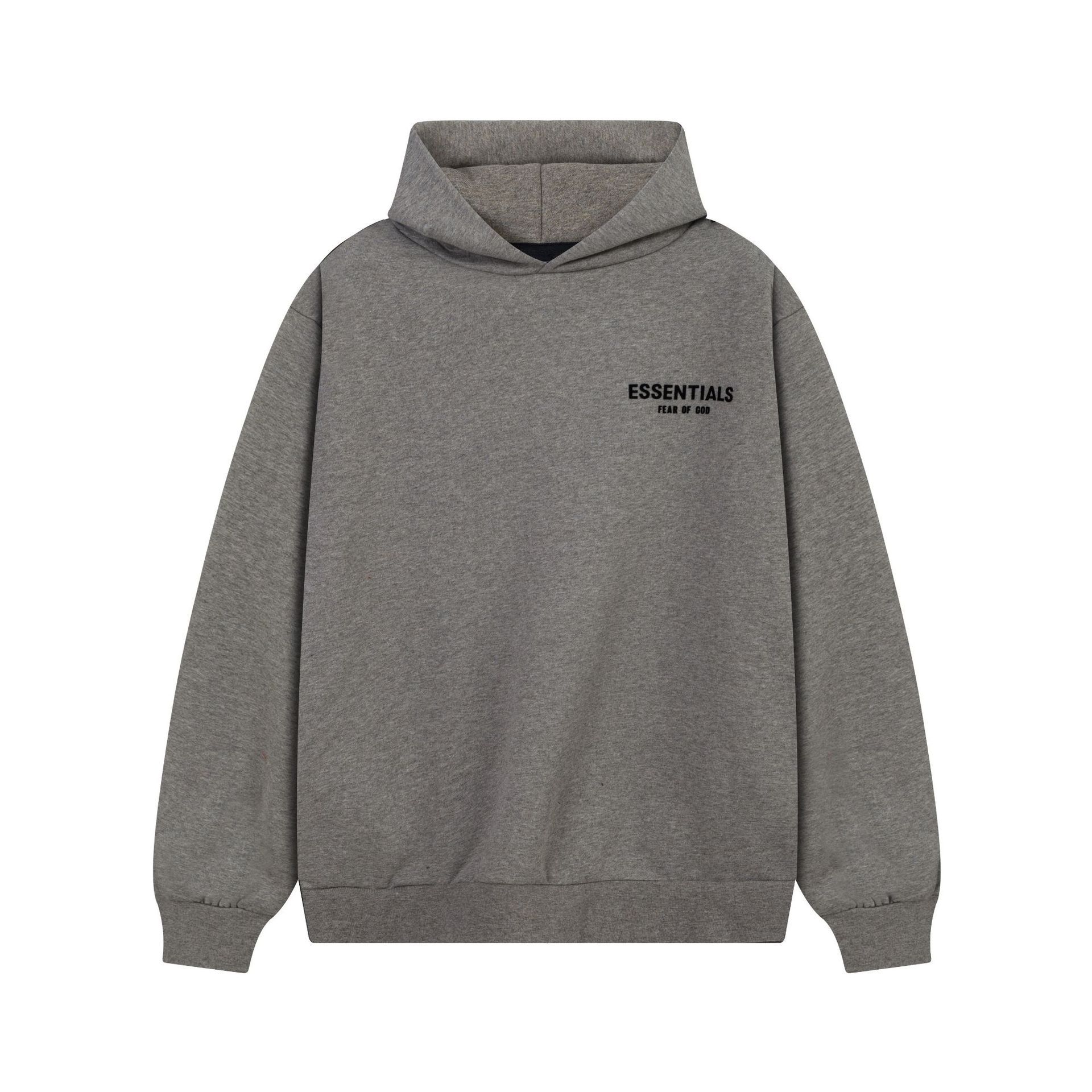 FOG High Street doble línea ESSENTIALS letras de silicona estéreo más suéter con capucha de terciopelo traje de pantalones casuales de moda