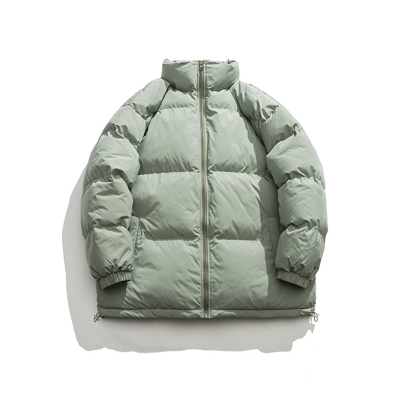 Veste en coton décontractée pour homme, nouvelle collection hiver 2023, couleur unie, col montant, ample, épaisse, mode_voghion.com