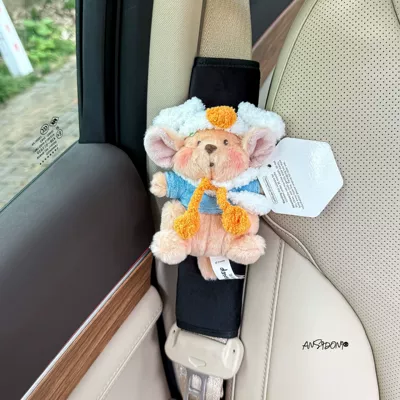 Sürətlər qutusu və əl tormozu başlıqları – Car Interior Decoration Anti-Neck Strain - black-velvet-shoulder-pads-big-goose-suit-authentic-little-bean-flower-single