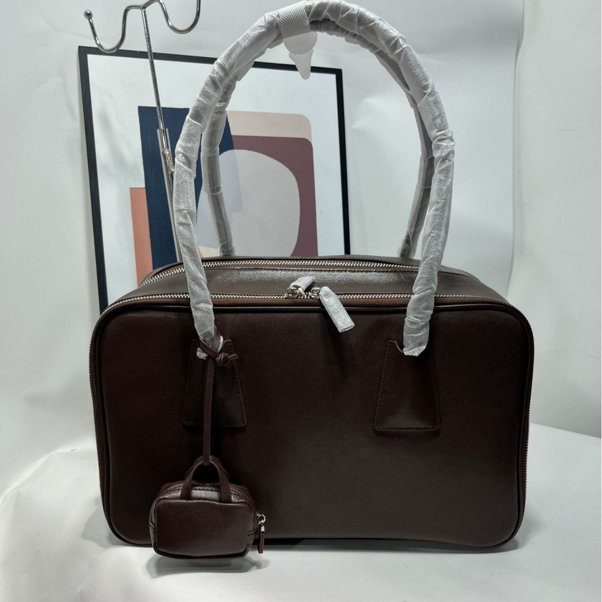 Niche Design Retro Cowhide Bowling Tote Bag 2025 New Casual Versatile Handbag Shoulder Underarm Bag For Women - Thumbnail 2