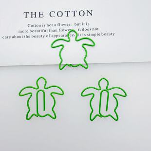 New turtle paper clip green Christmas turtle paper clip animal paper clip cartoon pin striding into paper clip