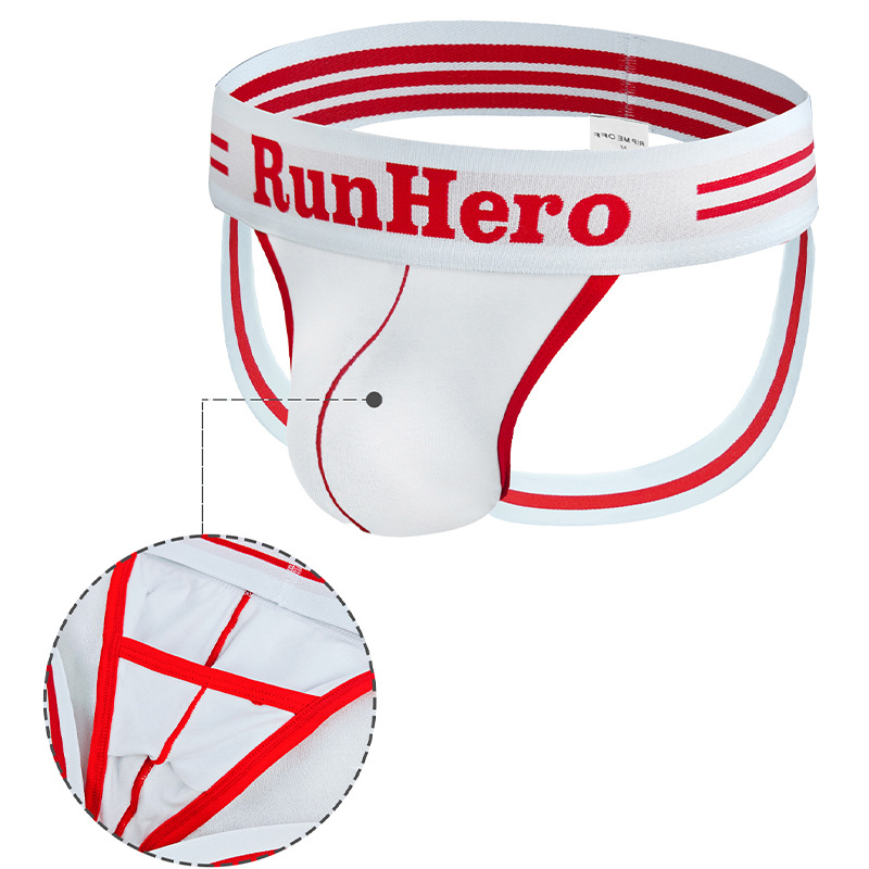 European and American Style Sexy Men's Cotton Low-Rise Thong U-Convex Sexy Sweat-Absorbent Trendy Shorts for Young Men