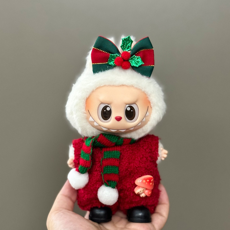 仅衣服适用于拉布布娃衣一二三代搪胶玩偶挂件公仔可穿圣诞娃衣套|undefined