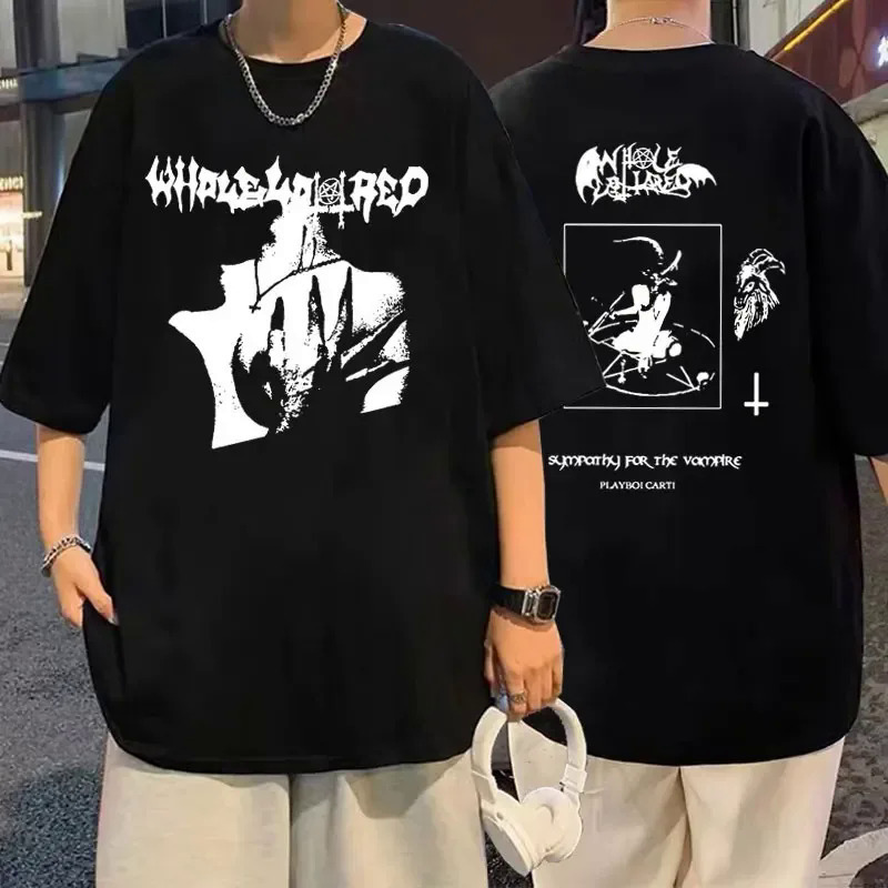【ヨーロッパサイズコットンT】ラッパー プレイボーイ カルティ 自恋プリント Tシャツ|undefined