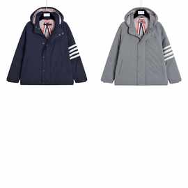 TB男士冬季新款短款羽绒服休闲保暖男女同款情侣款连帽拉链羽绒服