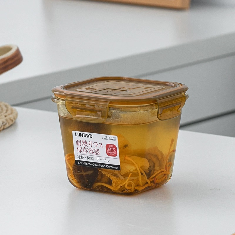 정사각형 900ml 갈색