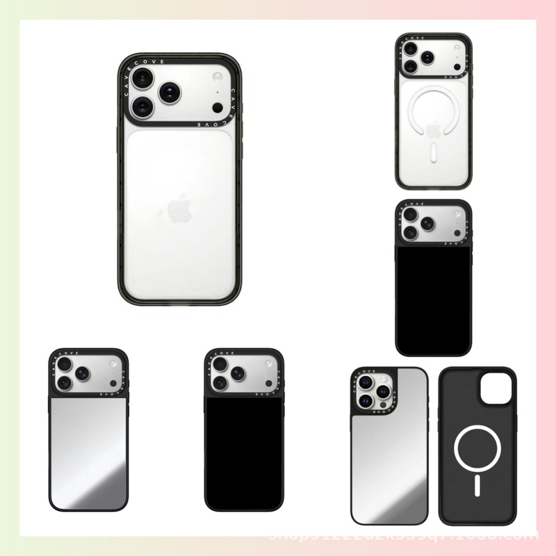 Simple Solid Color Magsafe Magnetic Transparent Mirror Makeup Mirror Apple 17Promax Phone Case 16 Anti-Fall 15 Simple Solid Color Magsafe Magnetic Transparent Mirror Makeup Mirror Apple 17Promax Phone Case 16 Anti-Fall 15