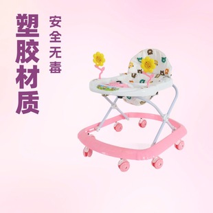 Foreign trade plastic new baby walker anti-rollover music can sit foreign trade baby multi-function starting car to help step