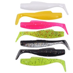 浮水T尾軟餌8cm/3.5g軟蟲假餌高彈性6條裝路亞餌工廠批發廠家漁具