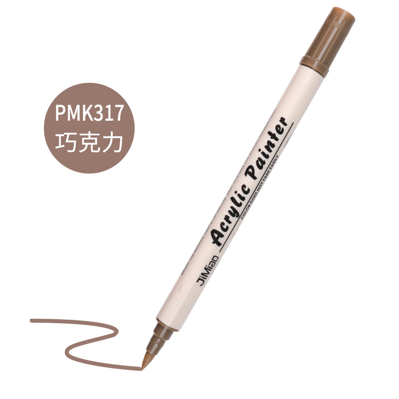 Marcador de acrílico nuevo núcleo de algodón pluma de doble cabeza 36 color marcador único al aire libre pintura acrílica acuarela pluma