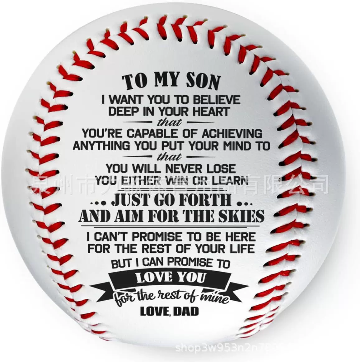 Family feeling 系列美国热销祝福棒球9英寸木芯棒球字母印刷棒球