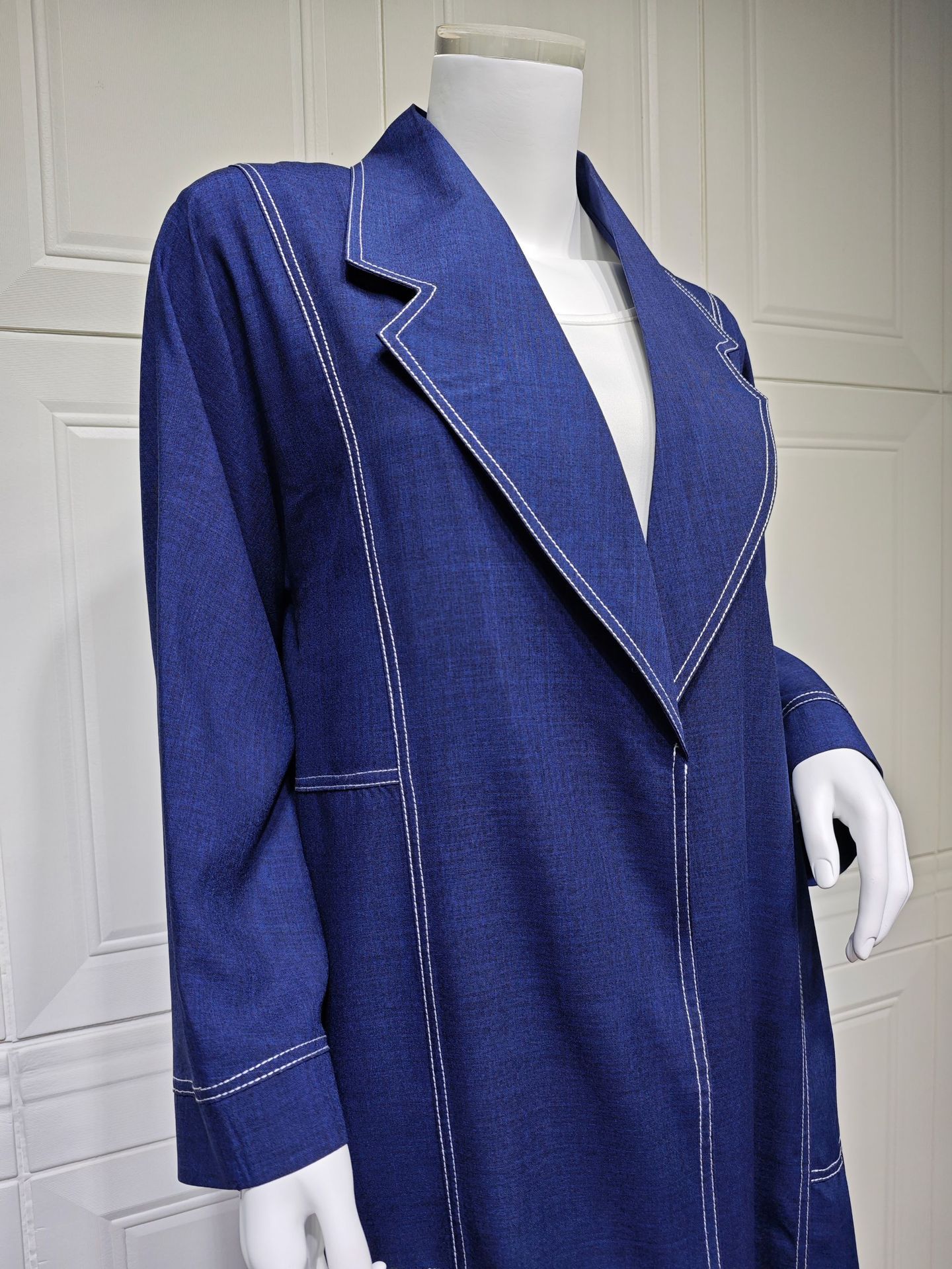 MQ123 2024 New Muslim Fashion Dress Abaya Cardigan Denim Robe Middle East Dubai_ecoleips.com