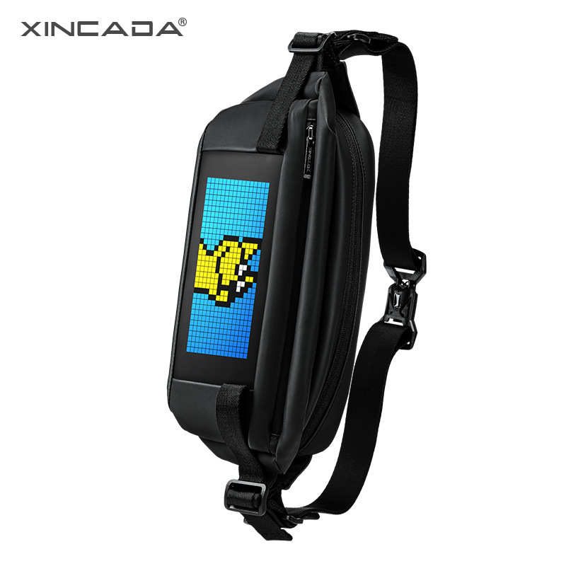 Men's bag messenger bag tide bag summer new LED light advertising cycling bag women's simple shoulder bag factory wholesale