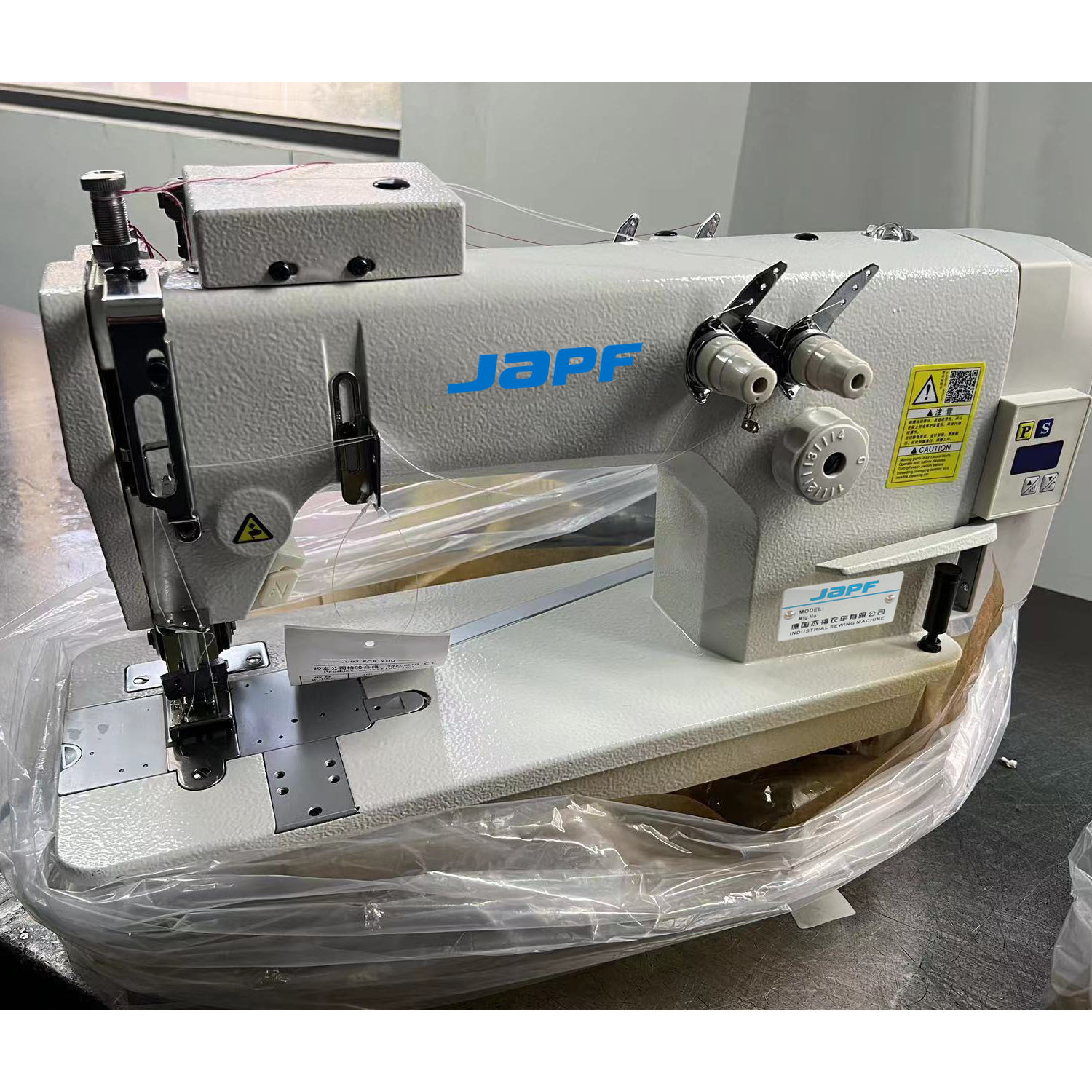 3800无底线平缝机双针双链带拖轮全新缝纫机厂家直销进出口一件代