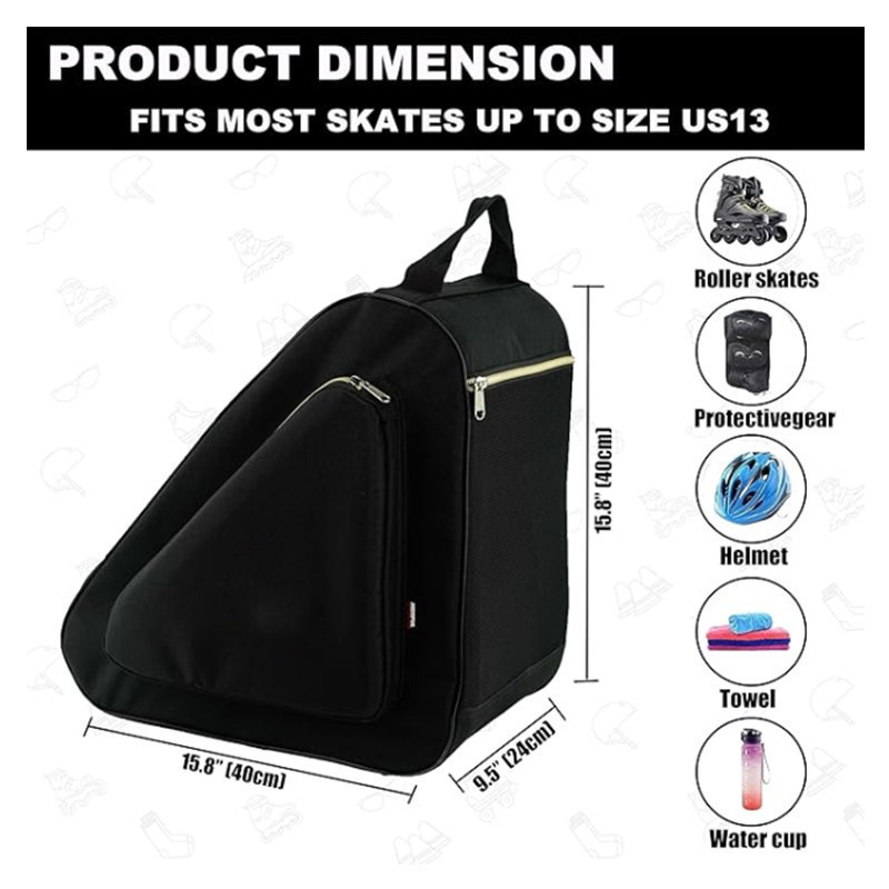 Bolsa triangular portátil transfronteriza bolsa de patinaje bolsa de hombro mochila de patinaje de velocidad bolsa especial de patinaje