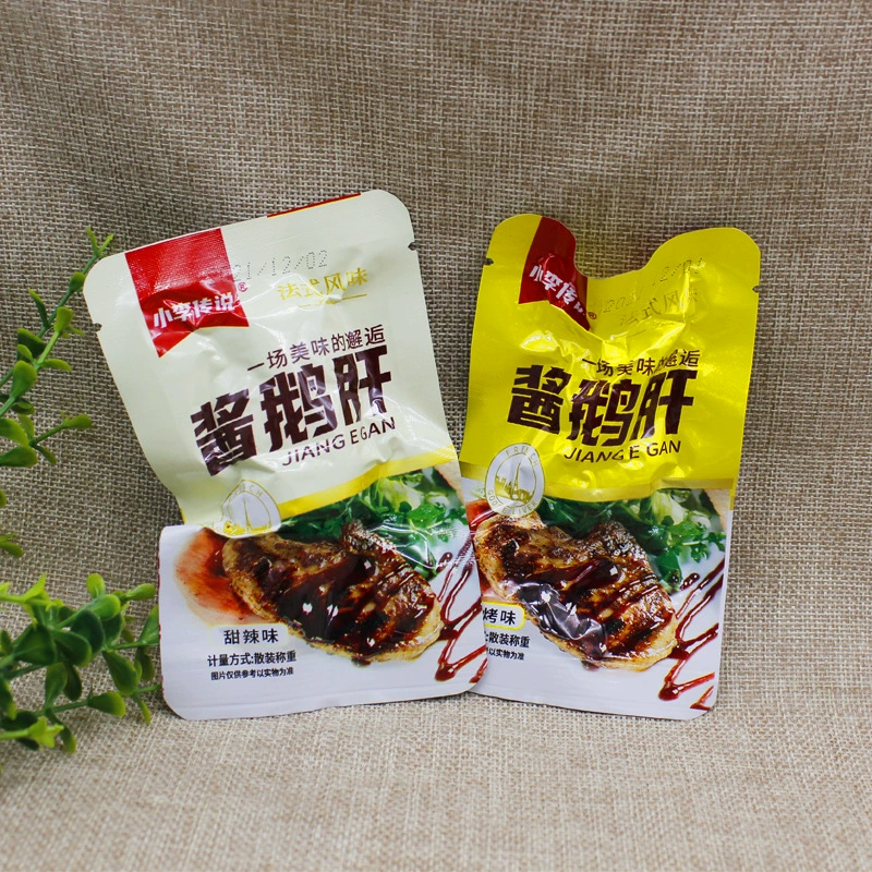 Легенда оLittle Li французский соус вкус, фуа-гра, перекус беспеча сладко-пряный вкус барбекю вкус, независимая розовая упаковка, открытый пакет