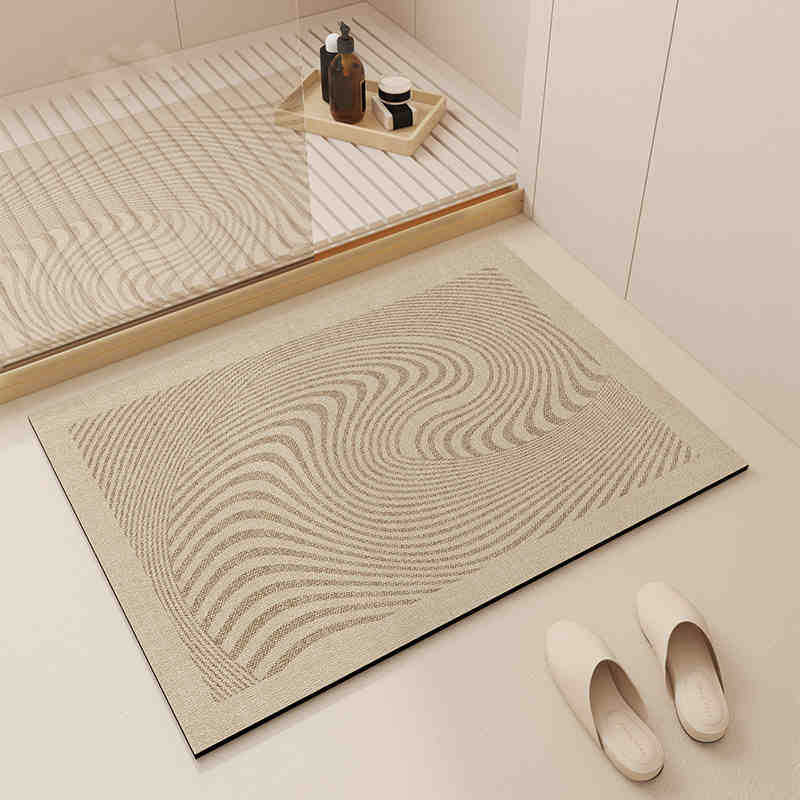 La alfombra de barro de diatomeas Wabifeng absorbe agua, es resistente a la suciedad y es fácil de cuidar.