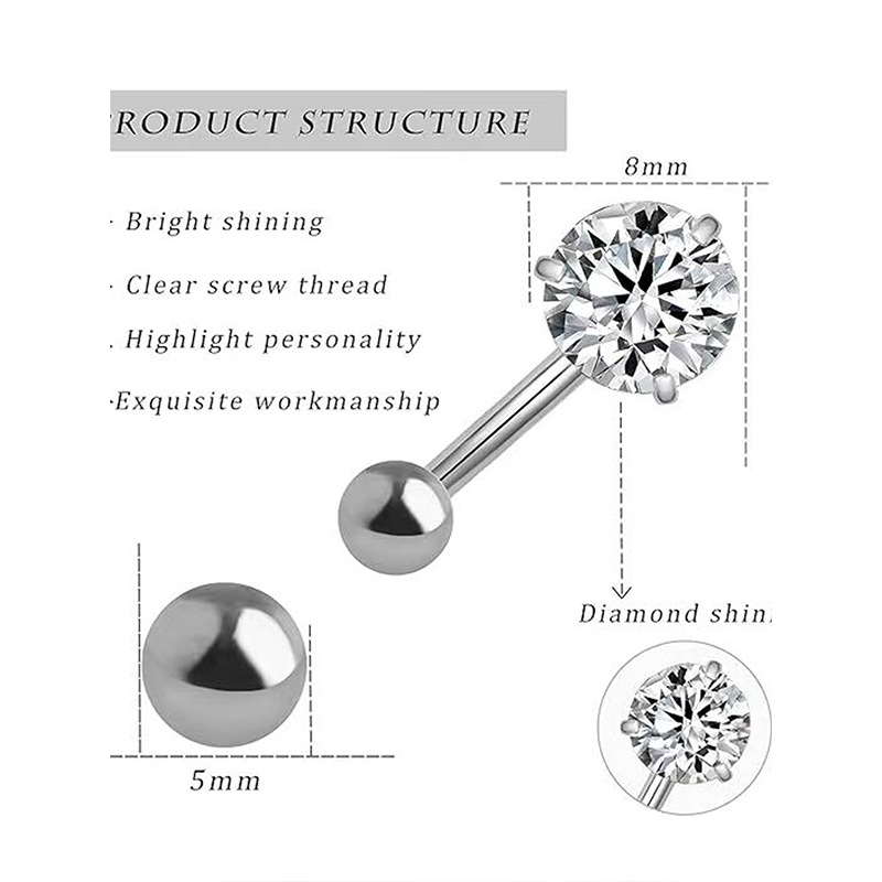 Set di gioielli sexy per piercing all'ombelico con anello in acciaio inossidabile a farfalla e micro zirconi intarsiati_voghion.com