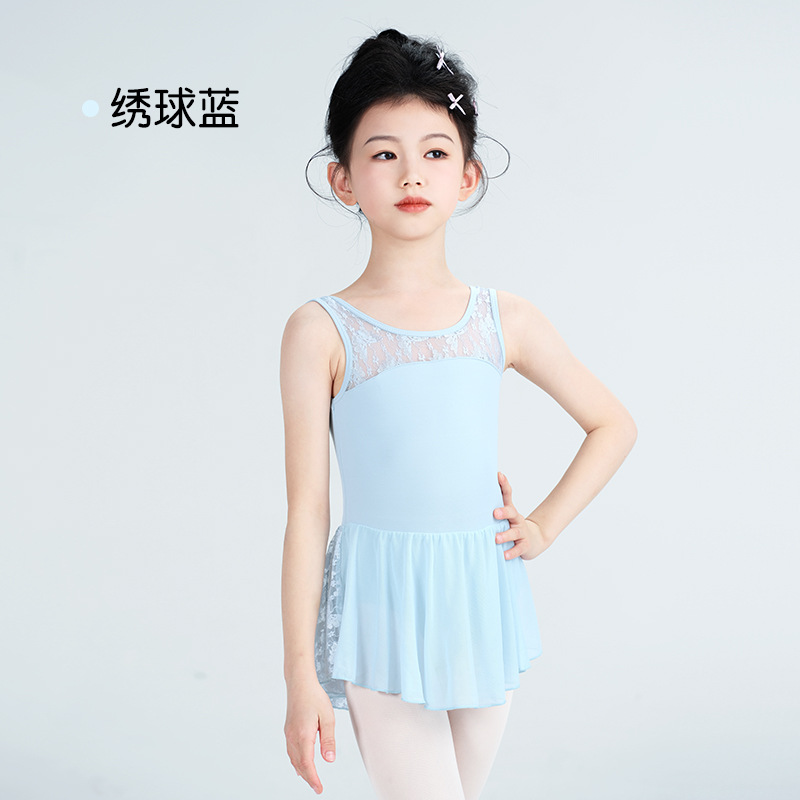 Vestido de Danza con Tirantes para Niña de Nylon para Práctica de Danza image 8