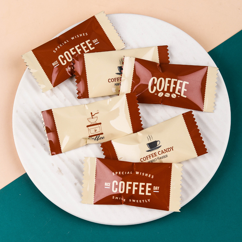加厚小号咖啡糖机封袋 镀铝材质太妃糖包装袋 简约糖果袋零食包装