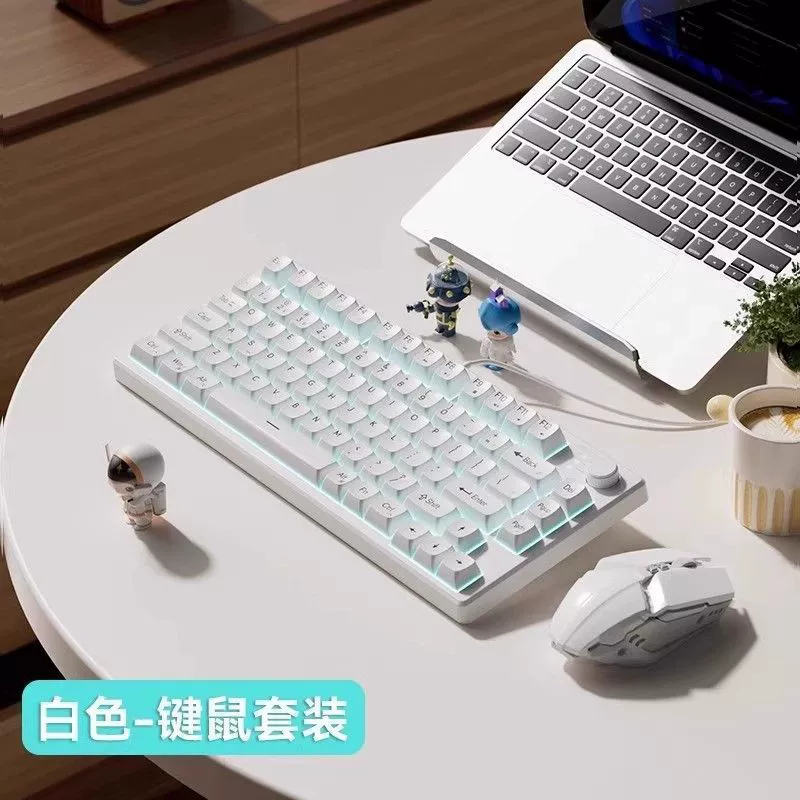 Механическая 75% игровая клавиатура, RGB-подсветка, мультимедийная ручка, тихие клавиши