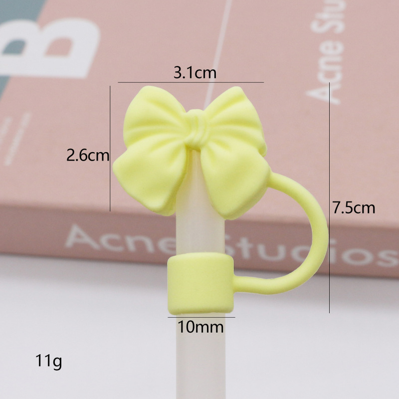 10mm食品級シリカゲルストローキャップ防塵ストロープラグかわいいストローキャップ立体アニメ防塵カバーストローカバー|undefined
