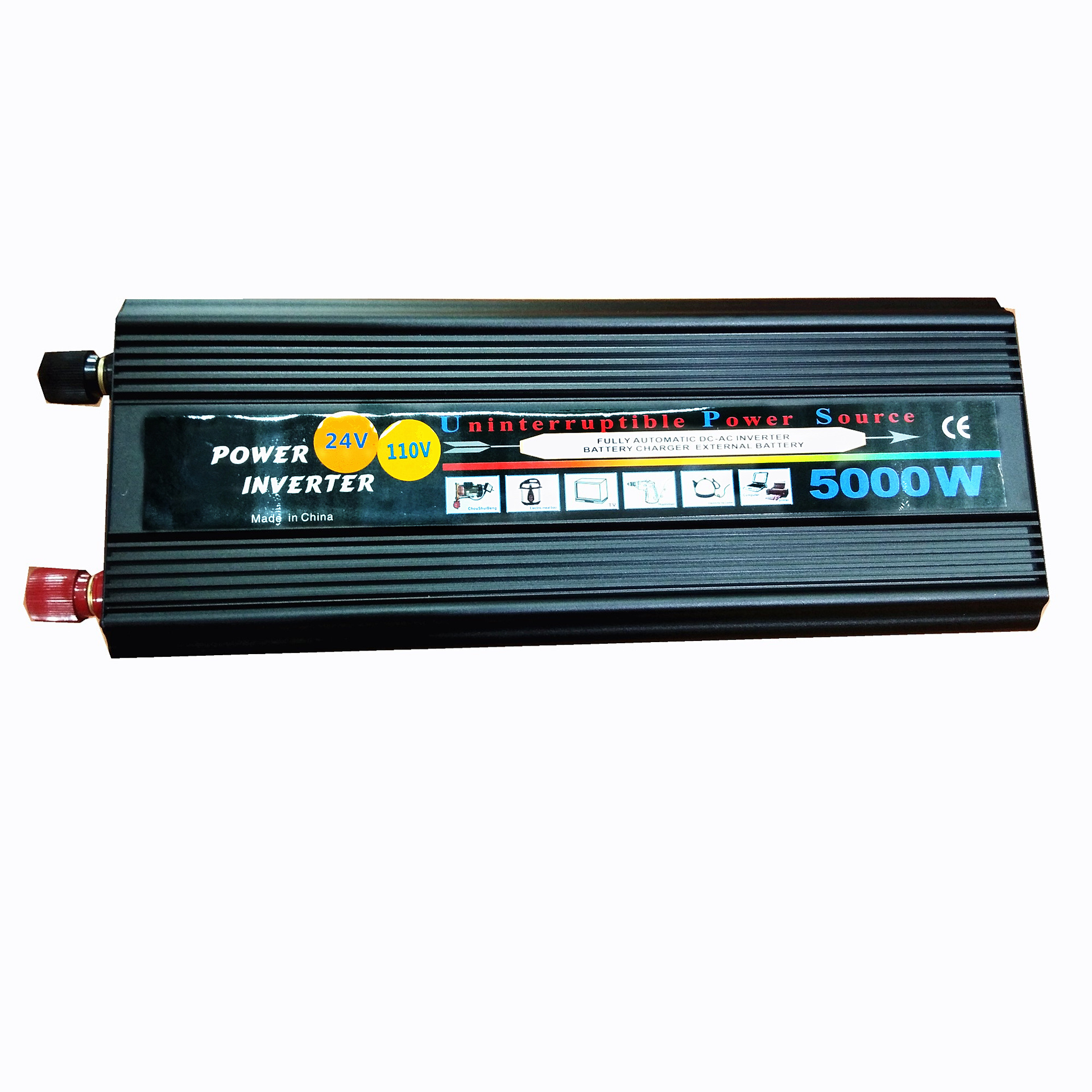 现货热卖 12V220V 5000W修正波逆变器带充电功能 带LED屏+2AC输出
