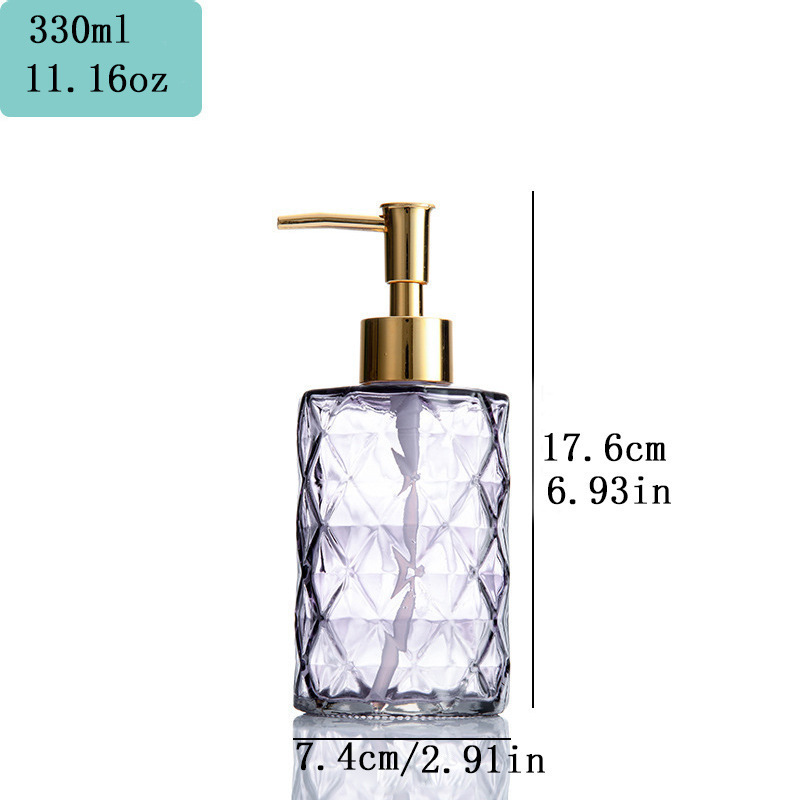 Botella de desinfectante de manos de comercio exterior botella de desinfectante de manos de alta calidad botella de vidrio 500ml botella vacía champú líquido de baño botella dividida