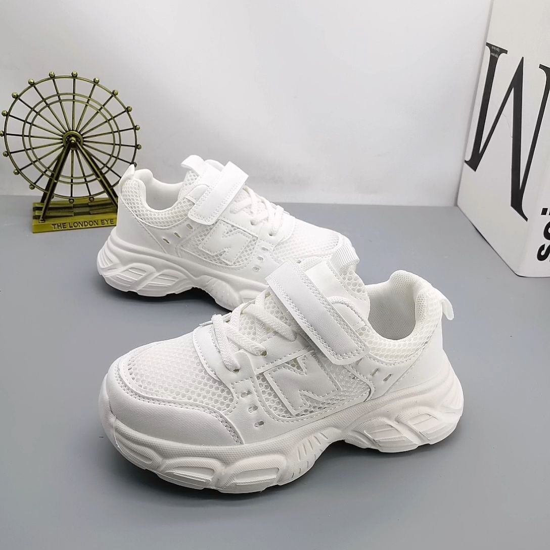 Junio 32 - 37 yardas red nueva zapatos blancos 5 - 12 años de edad zapatos de deporte transpirables zapatos de carrera suela ligera