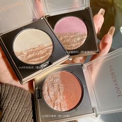 HERORANGE High-gloss Contouring Powder Powder Pearlescent Three-dimensional Long-lasting Brightening Contouring Cowherd Two-Color Highlight Palette