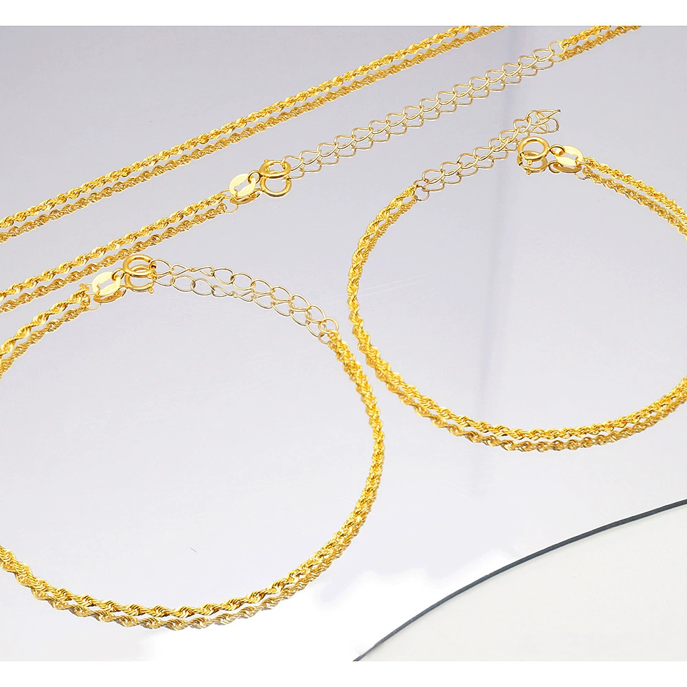 Набор цепочек из золота 18 карат с витым канатом для женщин, нишевый высококачественный набор для самостоятельного изготовления украшений, ювелирный набор Au750, украшение в форме ракушки